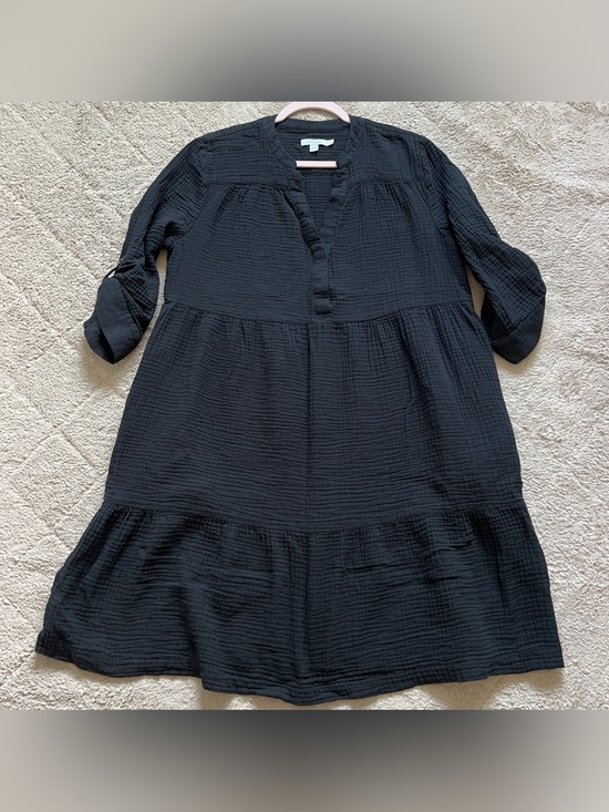 Chico's Dresses & Skirts - Chico’s Gauzy Cotton 3/4 Sleeves Midi Dress Preppy Old Money Cottage Sz 14
